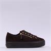 Paul Green Side Zip Platform Trainer - Chocolate Suede